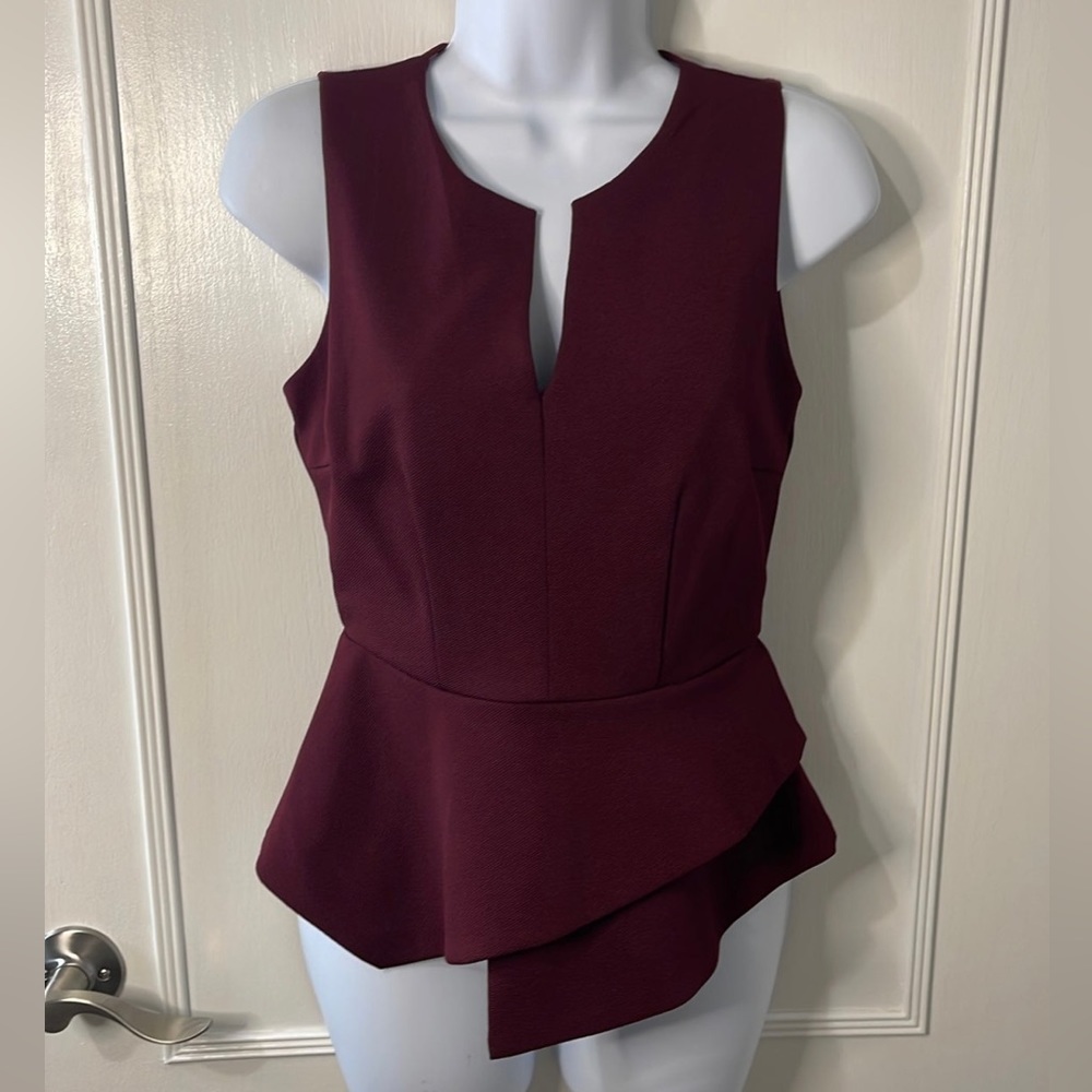 XOXO asymmetrical peplum top Sz S